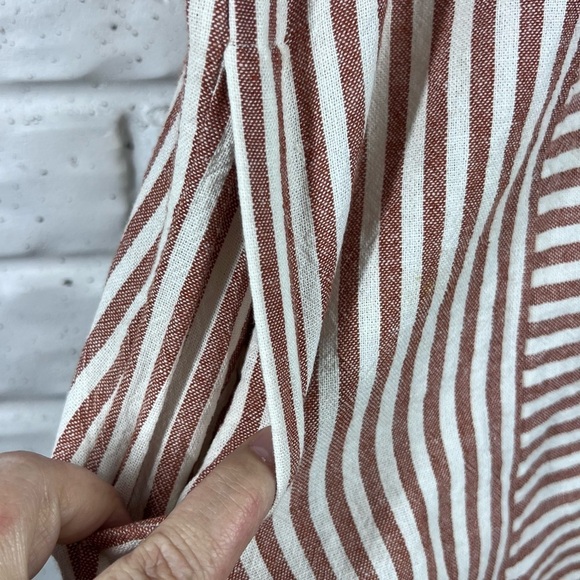 MADEWELL Linen & Cotton Lightweight Striped Dress | Short Sleeve Shift Dress - Picture 6 of 10